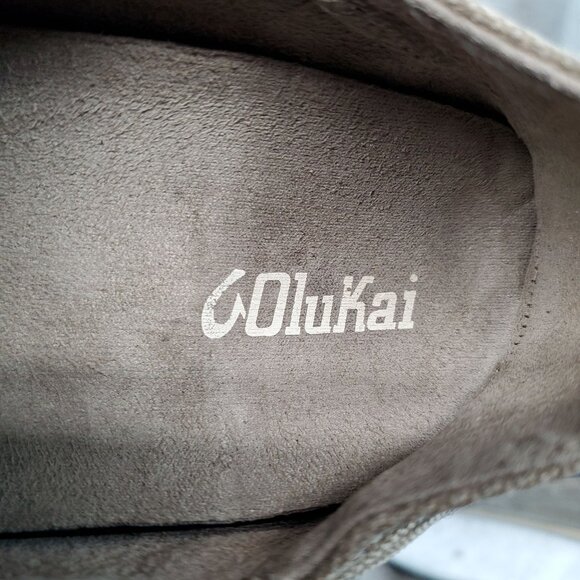 Olukai Shoes Boys Size 5 Brown Canvas Nohea Lole Slip On Sneakers *Read* - Picture 7 of 9